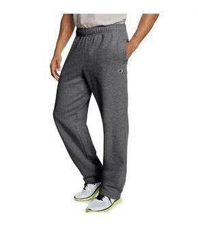 Champion Men's Powerblend Fleece Open Bottom Pants